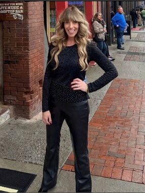 Leather Pants Black Bootcut Juniors 7